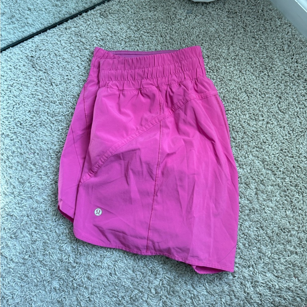 Lululemon Track That Mid-Rise Lined Short 5" Pink